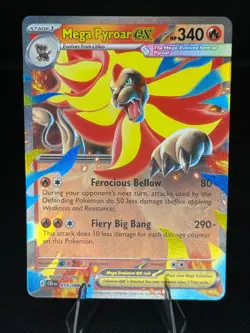 Mega Pyroar ex 015/086 Holo Double Rare Chaos Rising Pokemon Near Mint - Image 1