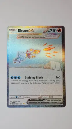 Pokemon SV03 Obsidian Flames - Eiscue ex 222/197 N/M - Image 1