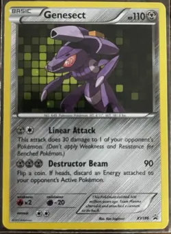 Pokemon TCG Genesect Black Star Promo Holo XY196 XY NM/LP - Image 1