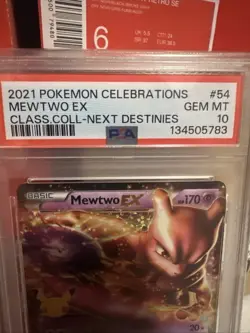 2021 - POKEMON CELEBRATIONS - #54 - MEWTWO EX - PSA 10 (GEM MINT) Next Destinies - Image 2