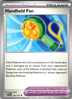 Pokemon TCG Twilight Masquerade NM x4 Handheld Fan 150/167 Playset - Image 1
