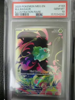 2025 POKEMON MEG EN-MEGA EVOLUTION IR #133 BULBASAUR PSA 10 - Image 1