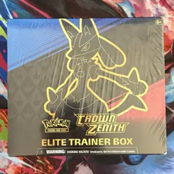 Crown Zenith Elite Trainer Box. New/Factory Sealed. 2023 Lucario. Pokemon TCG - Image 1