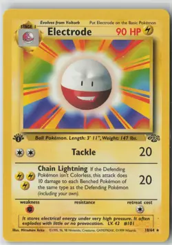 Electrode 18/64 Rare Jungle Pokemon 1st Edition Near Mint - Image 1