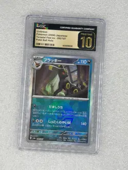 CGC Pristine 10 Umbreon Poke Ball Holo 092/187 Sv8a Japanese 2024 - Image 1