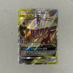 Pokemon TCG Espeon & Deoxys GX SM240 Black Star Promo Holo MP - Image 1