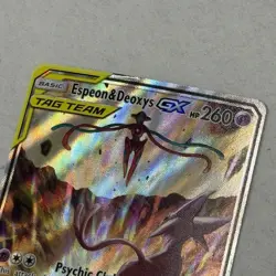 Pokemon TCG Espeon & Deoxys GX SM240 Black Star Promo Holo MP - Image 4