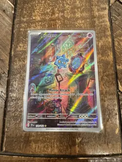 Pokemon SV05: Temporal Forces Bronzor 170/162 Holo Illustration Rare NM - Image 1