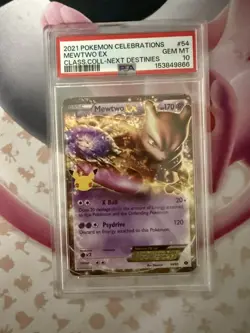 MEWTWO EX 2021 POKEMON CELEBRATIONS 54 CLASSIC COLLECTION PSA 10 NEXT DESTINIES - Image 1