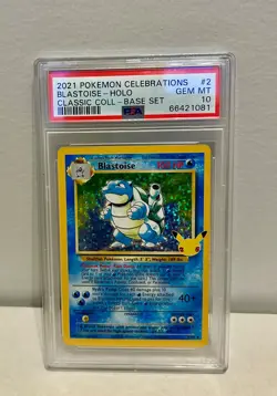BLASTOISE holo 2021 Pokemon Celebrations 25th Anniversary PSA 10 Gem Mint - Image 1