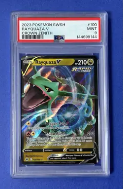 2023 Pokemon SWSH Rayquaza V Crown Zenith #100 PSA 9 MINT - Image 1