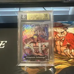 BGS 10 GEM Donquixote Doflamingo OP04-019 Leader Alt Art 2023 One Piece English - Image 1