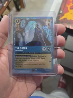 The Queen Mirror Seeker Glimmer Foil Disney Lorcana First Chapter Promo 12/P3 - Image 1