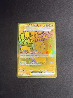 2025 POKEMON PRISMATIC EVOLUTIONS #179/131 PIKACHU EX GOLD HYPER RARE - Image 1