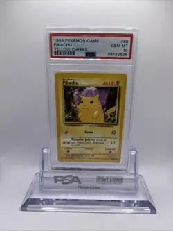 1999 Pokemon Base Set Unlimited Pikachu Yellow Cheeks 58/102 - PSA 10 GEM MINT - Image 1