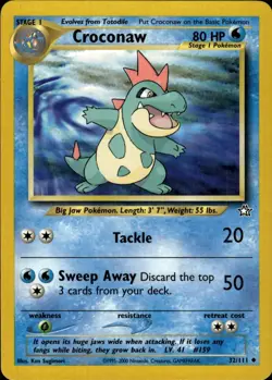 Pokemon Neo Genesis #032/111 Croconaw (32) Uncommon Lightly played - Image 1
