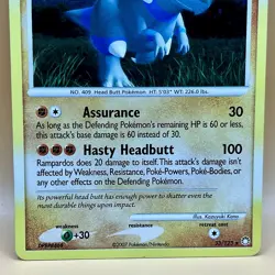 Rampardos 33/123 – Mysterious Treasures Cosmos Holo Rare- LP- - 2007 Pokemon TCG - Image 3