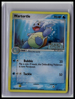 Pokemon EX Crystal Guardians Wartortle 42/100 Reverse Holo Foil Uncommon - Image 1