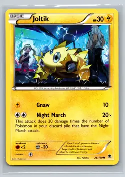 Joltik 26/119 Phantom Forces Basic Electric-Type Attaching Pokemon TCG 2014 - Image 1