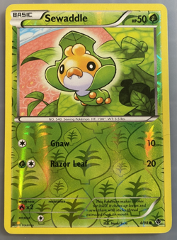 Sewaddle 4/98 Common Emerging Powers Pokemon TCG Reverse Holo Lightly Played - Image 1