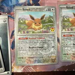 2025 POKEMON DAY STAMP Eevee 074/131 - Pokemon Prismatic Promo x4! - Image 2