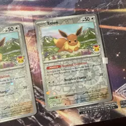 2025 POKEMON DAY STAMP Eevee 074/131 - Pokemon Prismatic Promo x4! - Image 5