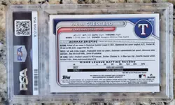 Pablo Guerrero 1st Bowman Gold Sapphire Auto /50 PSA 10 🟨💎2024 Bowman Chrome - Image 2