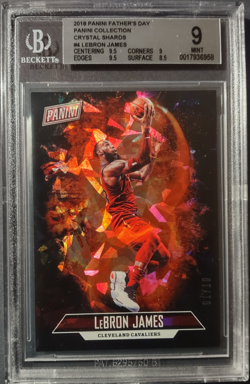 2018 Panini Fathers Day Lebron James 4 Crystal Shards 1/10 BGS 9 - Image 1