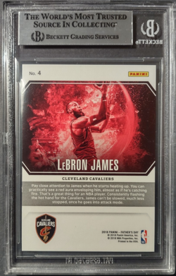 2018 Panini Fathers Day Lebron James 4 Crystal Shards 1/10 BGS 9 - Image 2