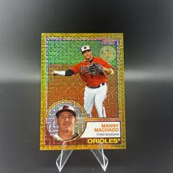 Manny Machado 2018 Topps Silver Pack 1983 Design Chrome Series 1 Gold /50 #9 - Image 1