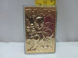1999 MEWTWO #150 Gold Bar Card Limited Edition Burger King Gold Plated Pokemon - Image 1
