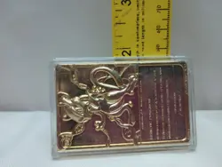 1999 MEWTWO #150 Gold Bar Card Limited Edition Burger King Gold Plated Pokemon - Image 2