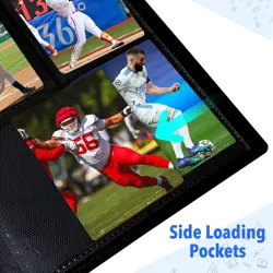 Card Binder, Small Card Album with PP Waterproof Pages, 4 Pockets Trading Car... - Image 4