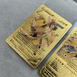 Pokemon Zeraora V, V Star & VMAX Gold Foil Fan Art Textured Collector Cards Lot - Image 2