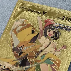 Pokemon Zeraora V, V Star & VMAX Gold Foil Fan Art Textured Collector Cards Lot - Image 3
