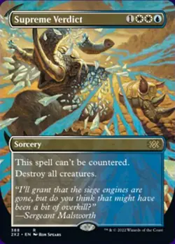 *FOIL BORDERLESS* Supreme Verdict - Double Masters 2022 (R) - MTG - Image 1