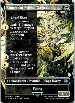 FOIL Summon: Primal Garuda (Borderless) U FINAL FANTASY 360 LP - Image 1