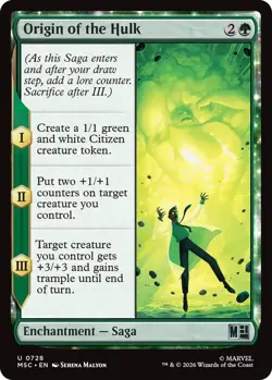 x4 Origin of the Hulk U MTG Commander: Marvel Super Heroes M/NM, English - Image 1