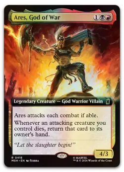 Ares, God of War (Extended Art) #418 (Foil) NM Marvel Super Heroes MSH Magic MTG - Image 1