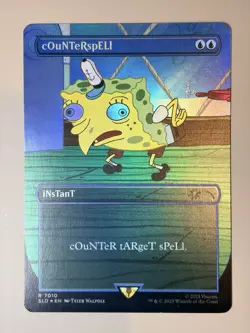 Counterspell Secret Lair 7010 Foil Alternate Art SpongeBob - Tyler Walpole - MTG - Image 1