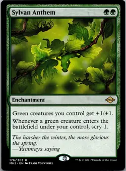 Sylvan Anthem 176 Rare Modern Horizons 2 Magic: The Gathering Lightly Played - Image 1