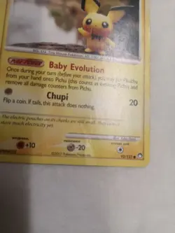 Pichu 93/123 Non-Holo Mysterious Treasures Pokemon Card - Image 3