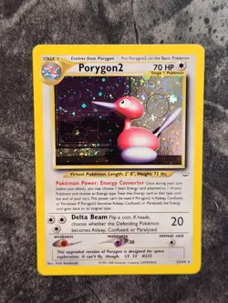 Porygon2 12/64 Neo Revelation Holo Rare Vintage Pokemon TCG w SWIRL 💫 - Image 1