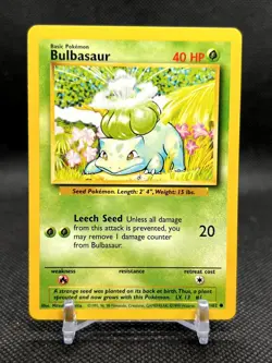 Pokemon Bulbasaur 44/102 Common Base Set Unlimited NM - Image 1