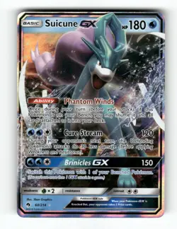 Suicune GX - 60/214 - Lost Thunder - Pokemon - GX Rare - Holo NM - Image 1