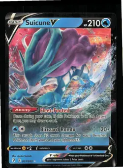 Suicune V 031/203 Holo V Rare Evolving Skies Pokemon Near Mint - Image 1