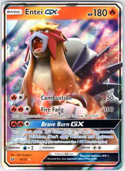 ENTEI GX 10/73 - HOLO GX RARE - SHINING LEGENDS - POKEMON - NM - Image 1