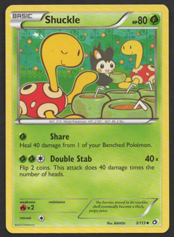Pokemon Shuckle 3/113 Legendary Treasures MP - Image 1
