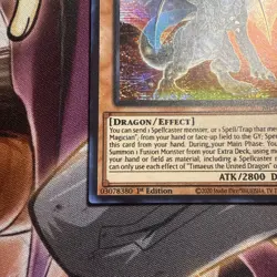 *** TIMAEUS THE UNITED DRAGON *** 1ST EDITION PRISMATIC RARE MP23-EN003 YUGIOH! - Image 4