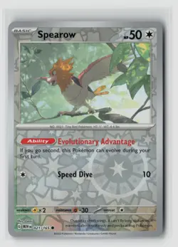 Spearow #021/165 SV Scarlet & Violet 151 Common Reverse Holo Pokemon TCG NM - Image 1